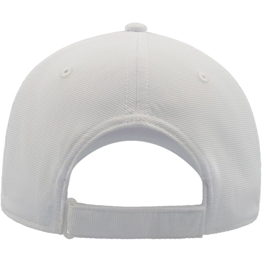Atlantis Estoril 6 Panel Jacquard Recycled Baseball Cap / White - Picture 2 of 4